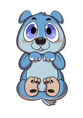 Cute Puppy with Purple Eyes Assets