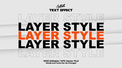 Obraz premium Reflect and layer style editable text effect