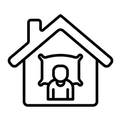 Sleep Vector Line Icon Design