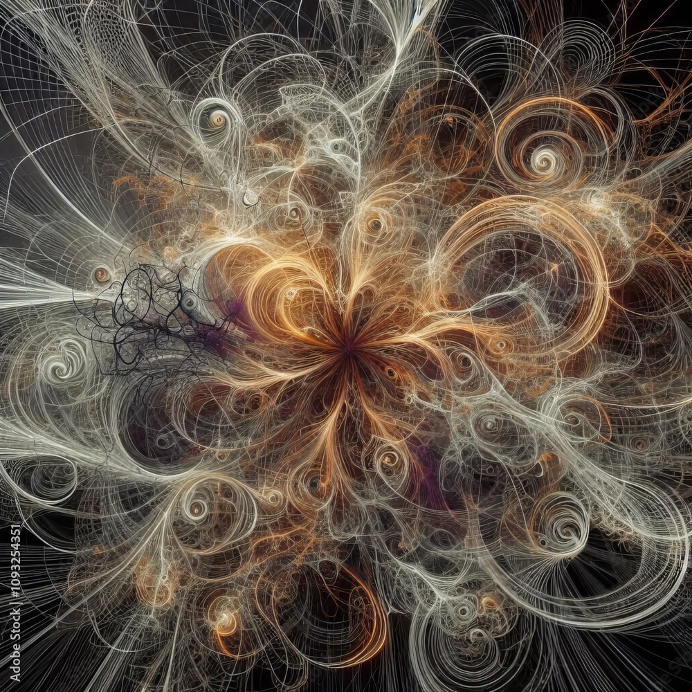 Poster strange attractor chaotic systems form recognizable patterns as