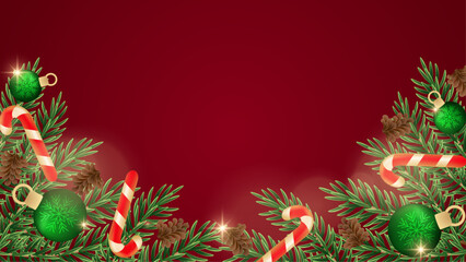 Colorful Vector Illustration Christmas Season Celebration 3d Background With Element. For Background, Banner, Pamphlet, Certificate and Presentation