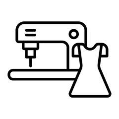 Dressmaking Vector Line Icon Design