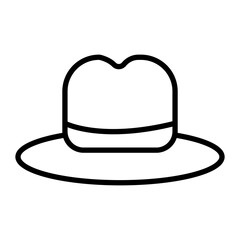 Hat Vector Line Icon Design