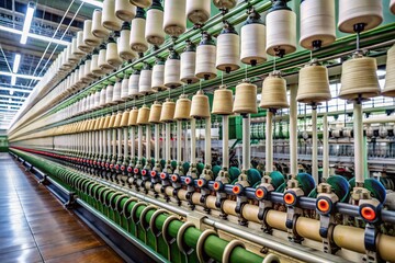 Spinning machine used to spin fibers into yarn