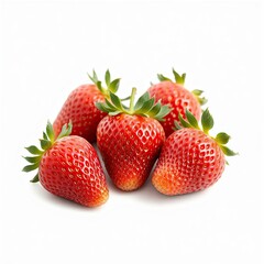 strawberries isolated on a white  background for web, print or creative projects