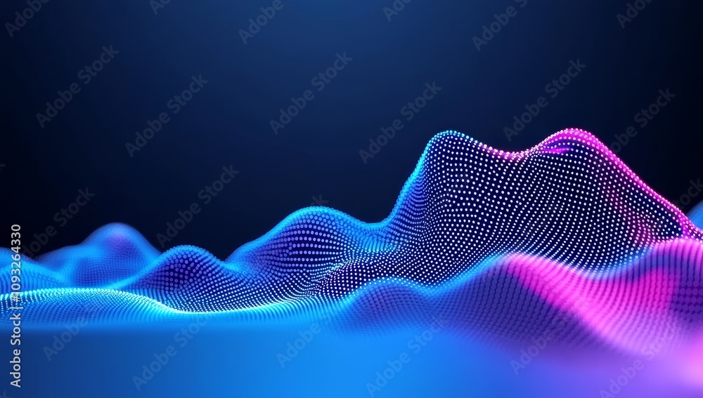 Poster interconnected nodes and lines representing ai and data flow in an abstract neural network.