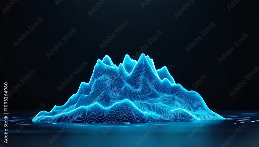 Poster nodes and waves represent the flow of data and connections in neural networks.