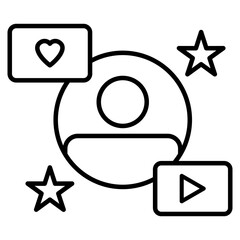 popularity icon element for design