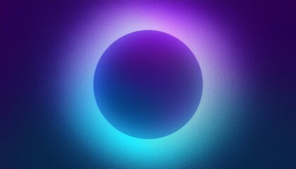 abstract grainy gradient blurred glowing ring on dark background, blue and purple, noise texture effect