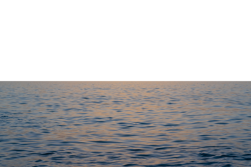 Sea at sunset. Isolated object.
