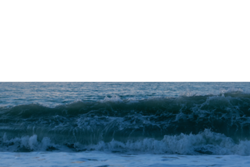 Waves on the sea. Isolated object.