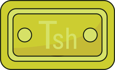 Tanzanian Shilling Note Icon Currency Finance Illustration