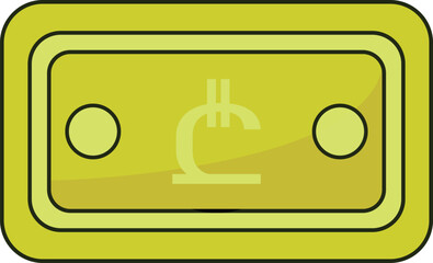 Lari Note Icon Currency Finance Illustration