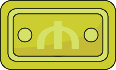 Manat Note Icon Currency Finance Illustration