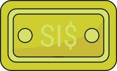 Dollar Note Icon Currency Finance Illustration