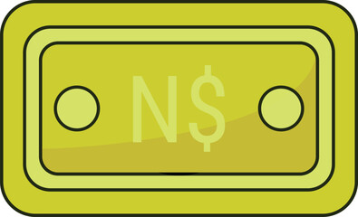 Dollar Note Icon Currency Finance Illustration