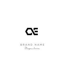 AE Letter Logo Design. Modern minimalistic creative AE letter initial icon vector template. Premium logo with Objects design. Elegant corporate identity.