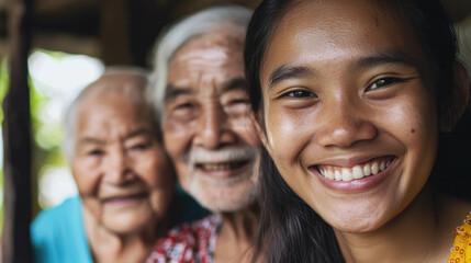 Fototapeta premium Smiling Generations Together, family, connection