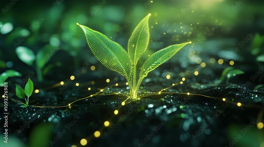Poster A professional presenting 3D glowing carbon footprint reduction strategies with 2D actionable task plans. 4k resolution, Cinematic Scene