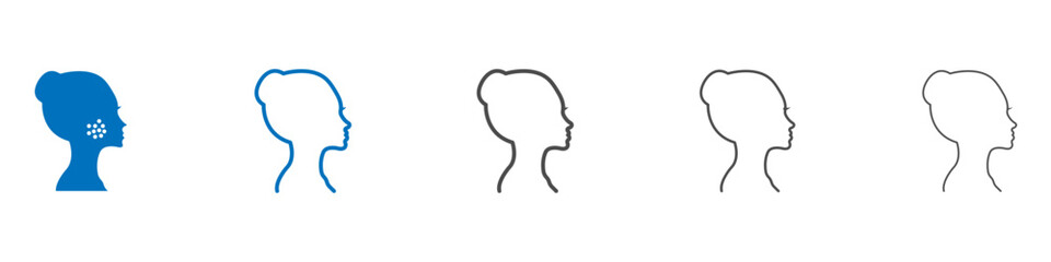 Acne icon vector set collection for web