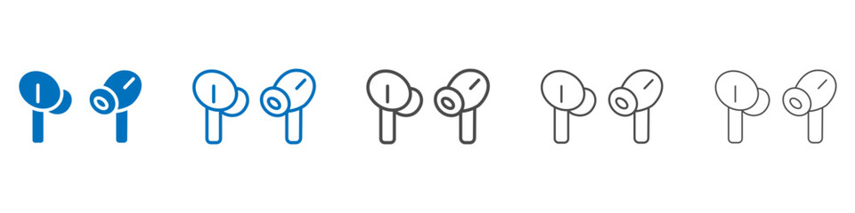 Air pods icon vector set collection for web