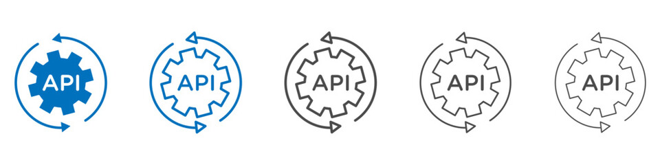 API icon vector set collection for web