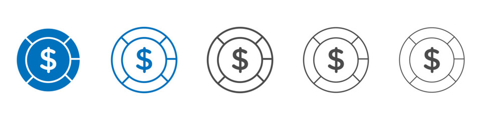 Obraz premium Asset allocation icon vector set collection for web