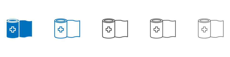 Obraz premium Bandage roll icon vector set collection for web