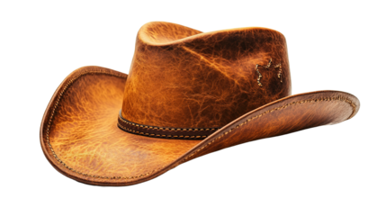 Isolate the charm of a traditional cowboy hat rustic setting fashion accessory vintage vibe close-up view heritage style