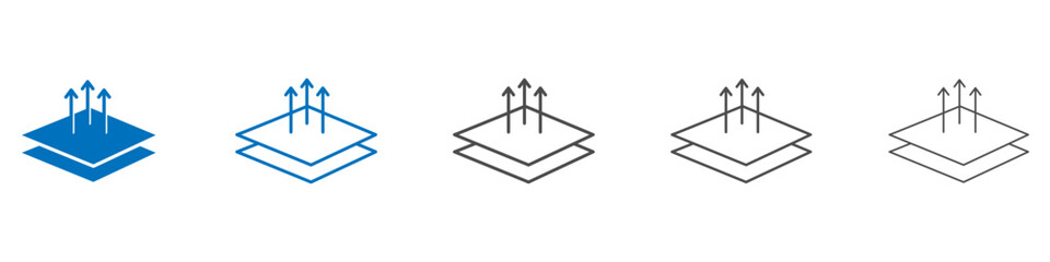 Breathable leather icon vector set collection for web