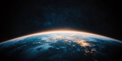 A stunning view of Earth from space, showcasing the planet's beauty and vastness.