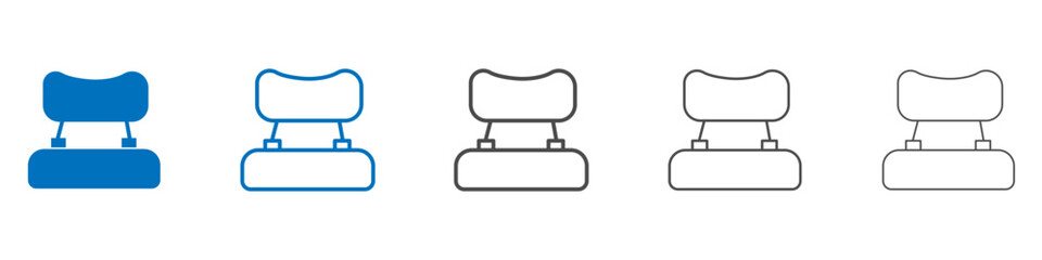 Car headrest icon vector set collection for web