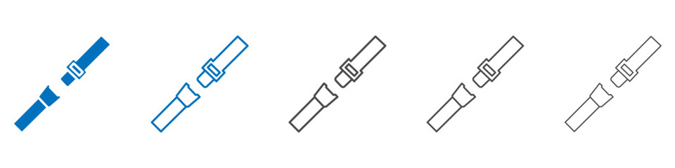 Car seat belt icon vector set collection for web