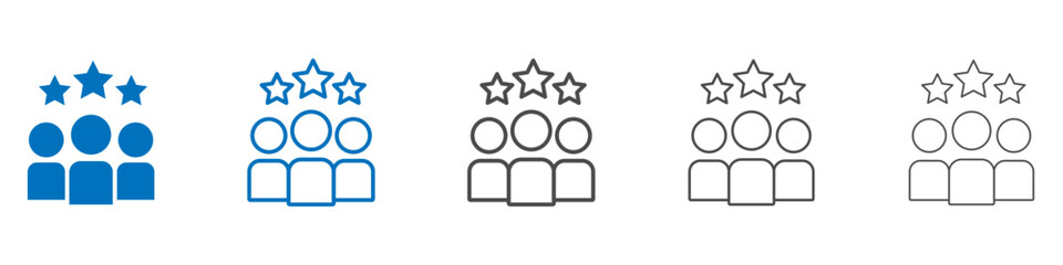 Customer experience icon vector set collection for web