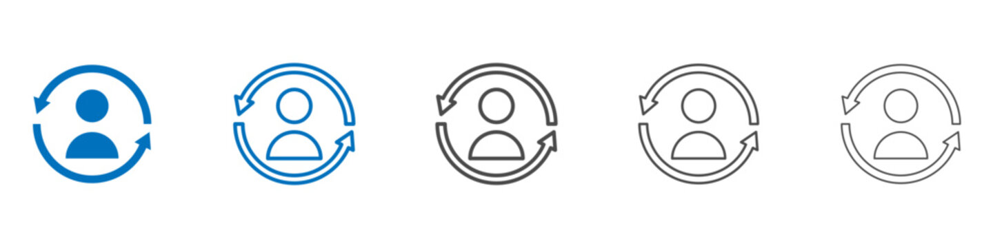 Customer retention icon vector set collection for web