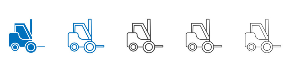 Forklift icon vector set collection for web