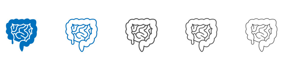 Gut icon vector set collection for web