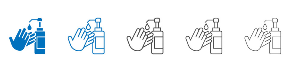 Hand wash icon vector set collection for web