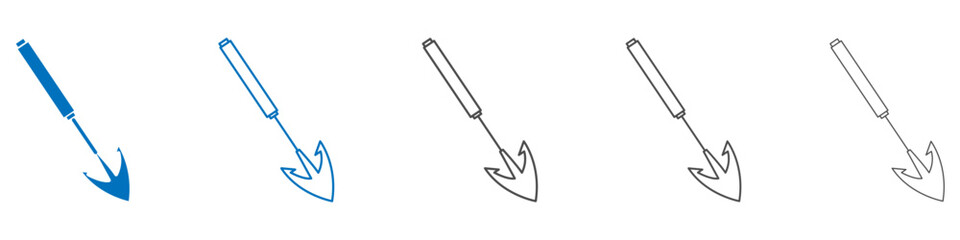 Harpoon icon vector set collection for web