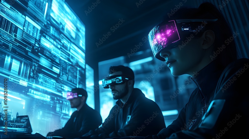 Poster a collaborative team session using wearable ar glasses to manage 3d glowing virtual meeting tools an