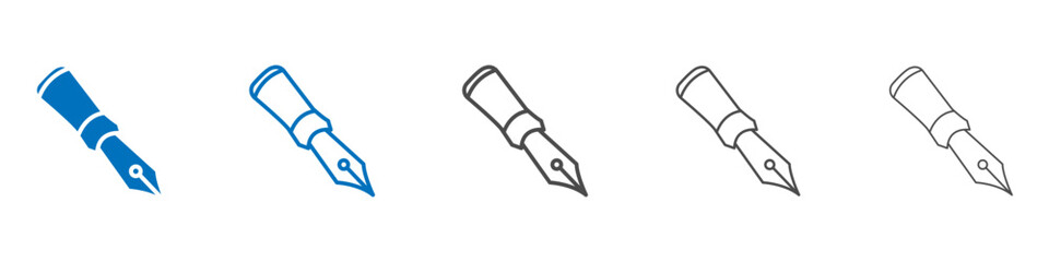 Ink pen icon vector set collection for web