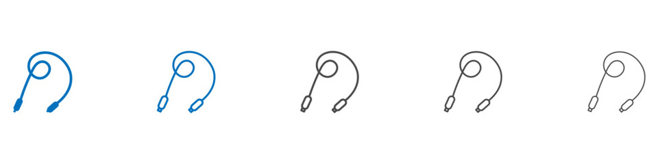 Jump rope icon vector set collection for web