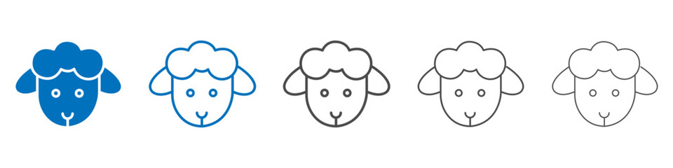 Lamb icon vector set collection for web