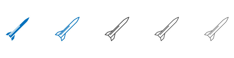 Missile icon vector set collection for web