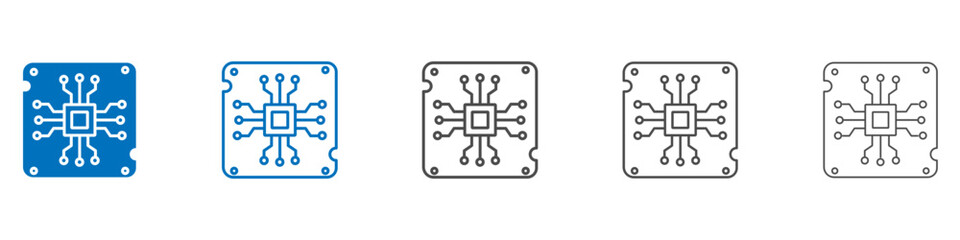 PCB icon vector set collection for web