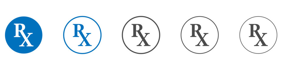RX icon vector set collection for web