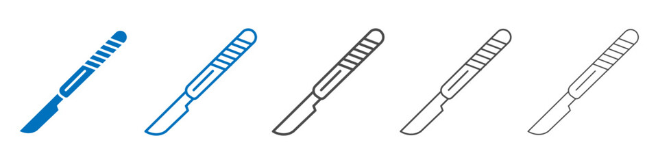 Scalpel icon vector set collection for web