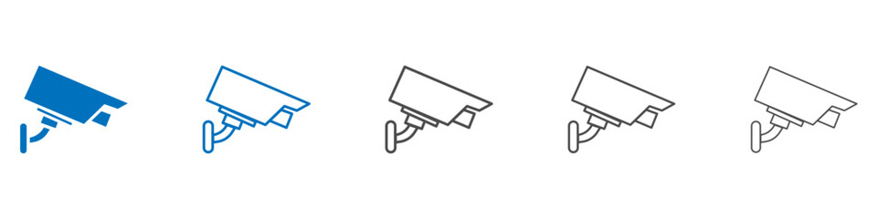 Security camera icon vector set collection for web