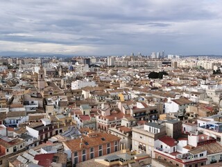 The panorama view of Valencia in Spain.