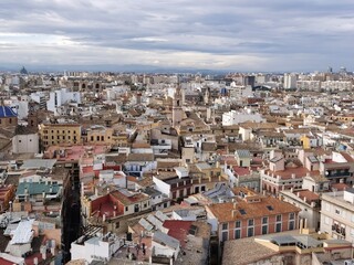The panorama view of Valencia in Spain.